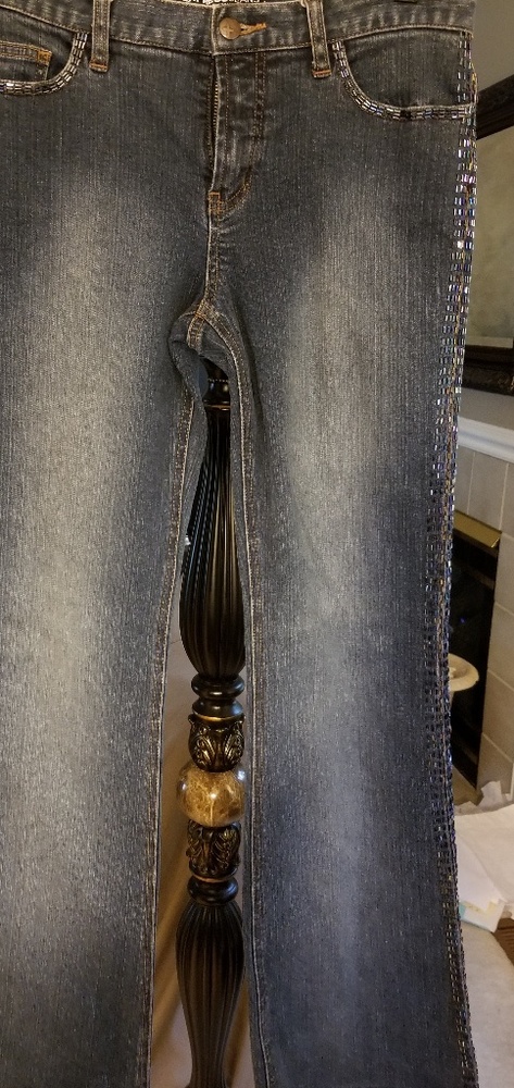 Vintage1990s Express jeans with beaded sides /pock